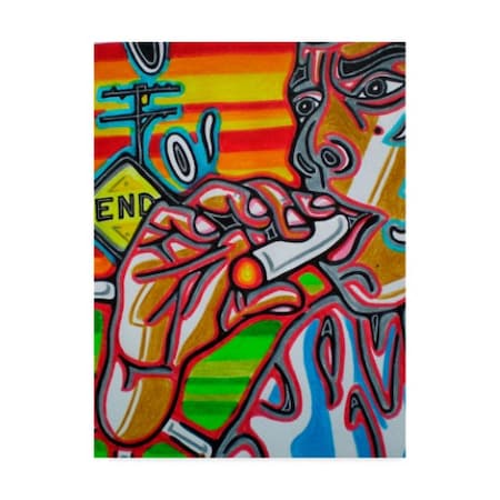 Abstract Graffiti 'Smokin' Canvas Art,18x24